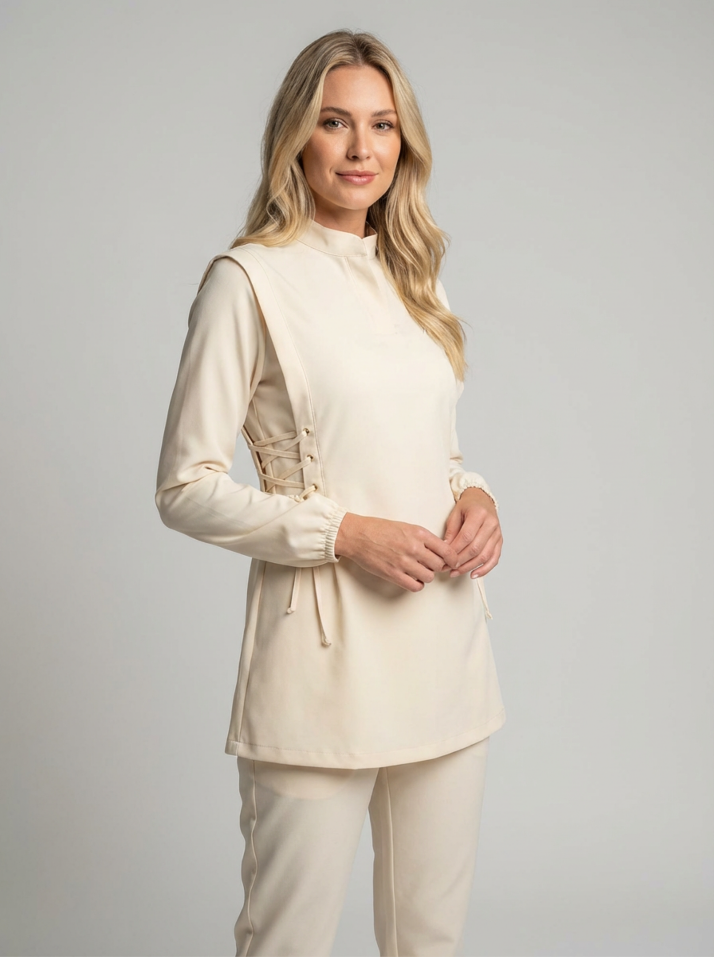 Modesty Serisi Takım L - Krem 126